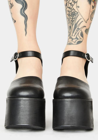 Cry Me A River Platform Mary Janes