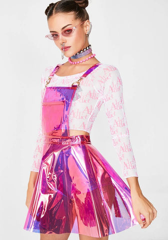 Candy Gurl Hologram Overall Dress