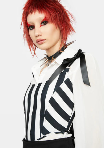 Underworld Fun Striped Corset Top