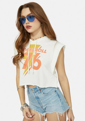 Route To Rock N' Roll Muscle Hoodie