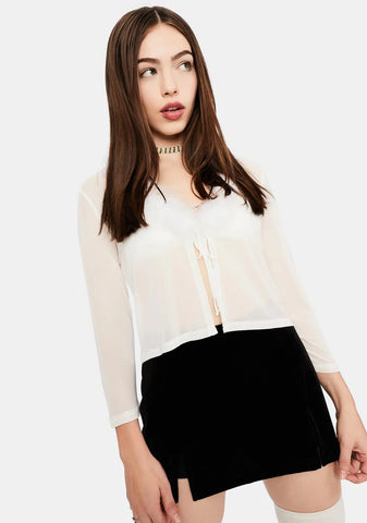 Milk N' Cookies Velour Mini Skirt