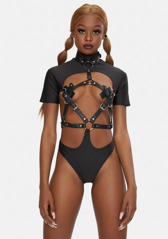 Fetish Belted Bodysuit