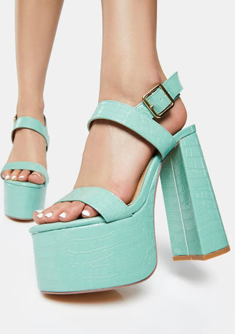 Sage Can't Be Tamed Platform Heels