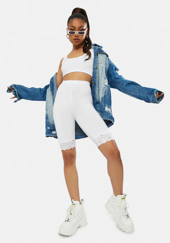 Chill One More Time Lace Biker Shorts