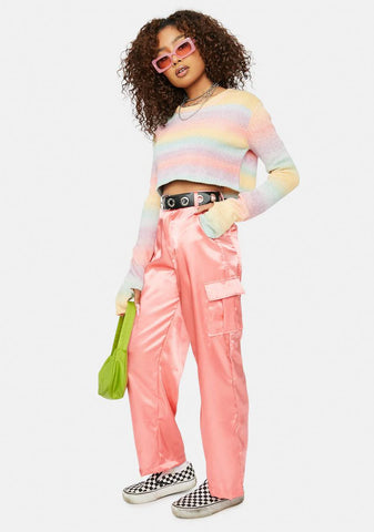 Spice It Up Satin Cargo Pants