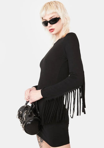 Mullet Fringe Mini Dress