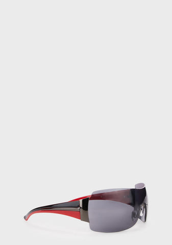 Riley Sunglasses - Black/Red