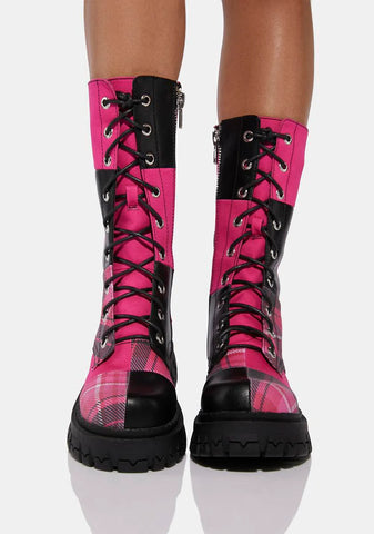 Scream And Shout Patchwork Boots