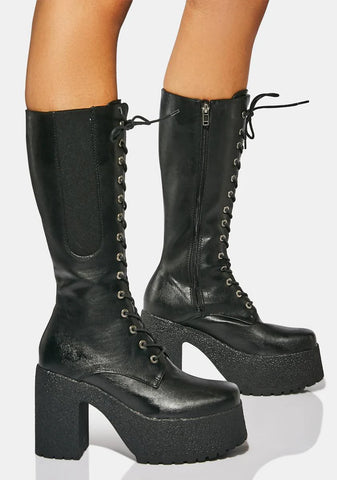 Sorrowful Platform Calf Boots