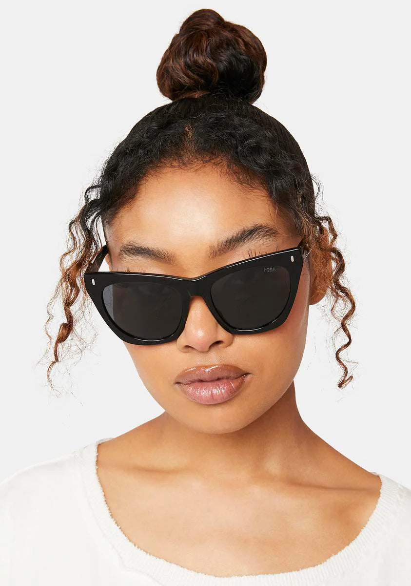 Lexi Black Cat Eye Sunglasses