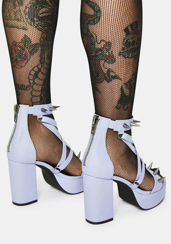 Lilac Killing Me Softly Spiked Heels