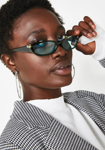 Can't Buy Love Rectangle Sunglasses