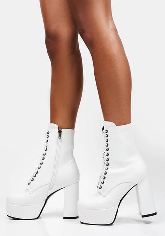 White Serenity Ankle Boots