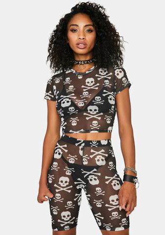 Skull Crusher Biker Shorts