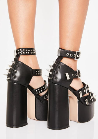 Spiked Fury Platform Heels