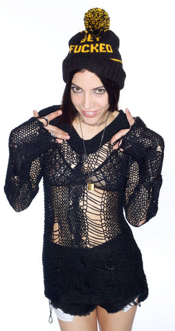 Loose String Sweater - Orange