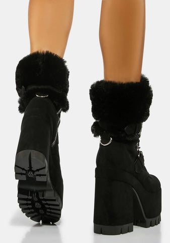 Snow More Lies Platform Boots