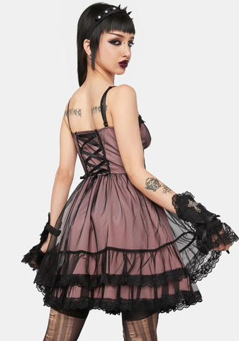 Cool Doll Mesh Mini Dress