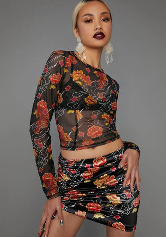 Honest Confessions Ruched Mini Skirt