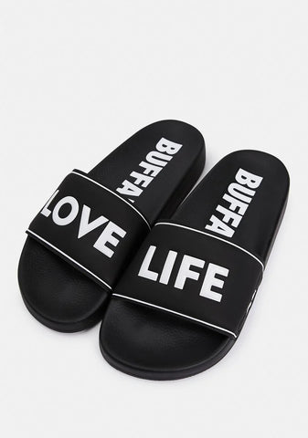 Black Riley Slides
