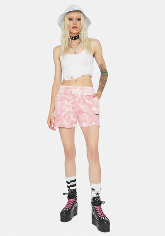 Pink Tie Dye Sweats Shorts