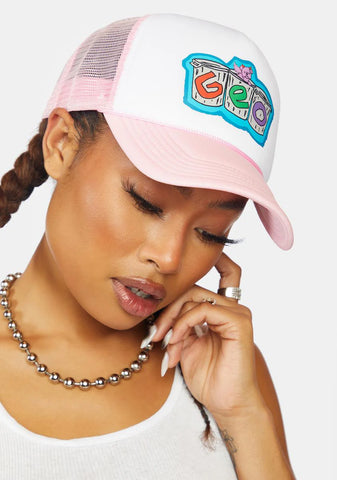 Atta Boy Pink Foam Trucker