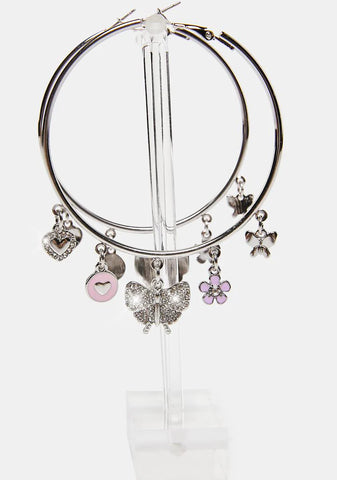 My Lucky Charm Hoop Earrings