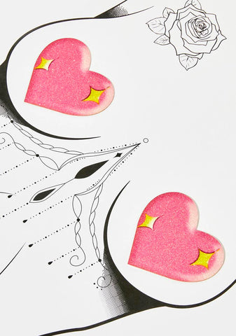 Sparkly Emoji Heart Pasties