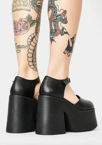 Cry Me A River Platform Mary Janes