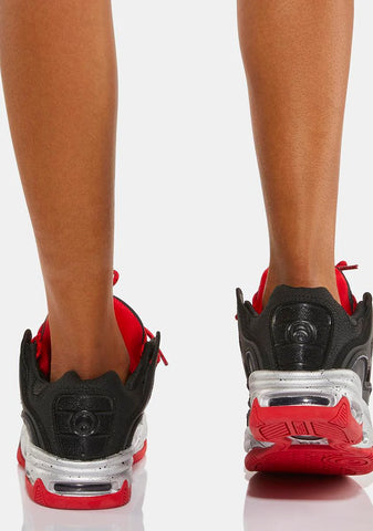 Black Red D3 2001 Sneakers