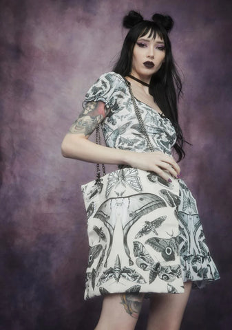 Spirit World Moth Print Tote Bag