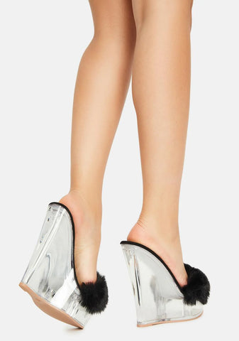 Black Iris Wedge Heels
