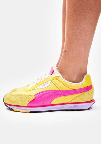 Yellow Pink Lo Rider Vintage Sneakers