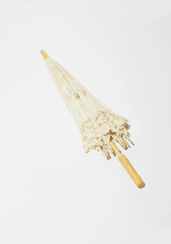 Ivory Waltz After Midnight Lace Parasol
