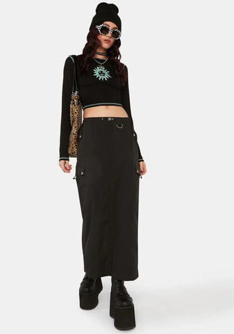 Shadow Gone Backpacking Maxi Skirt