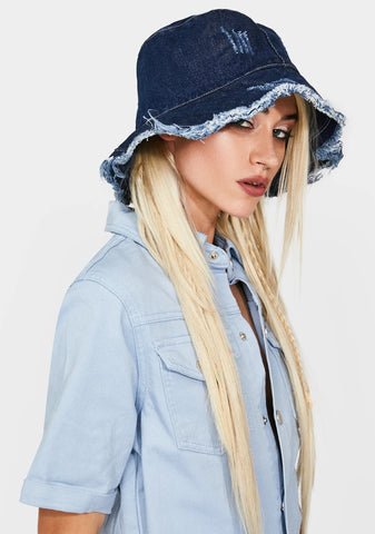 Pushing Limits Denim Bucket Hat