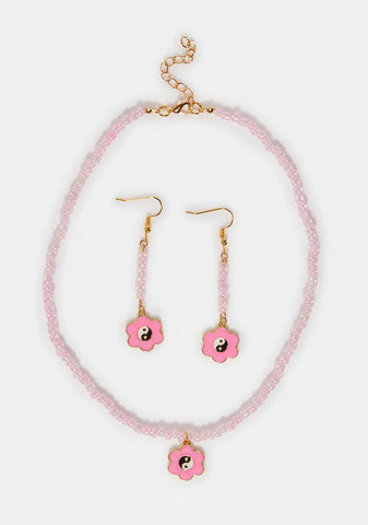 Yin To My Yang Earring And Necklace Set