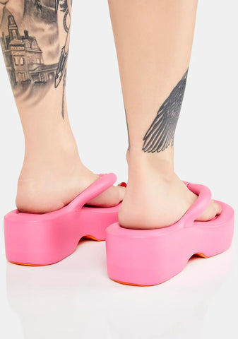 Pink Free Platform Sandals