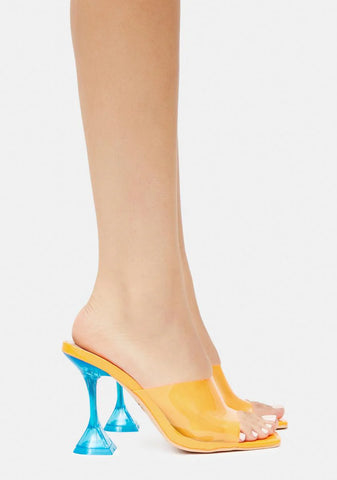 Orange Blast Clear Heels