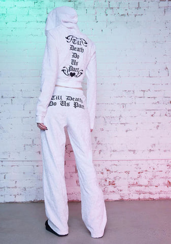 Death Do Us Part Velour Track Pants