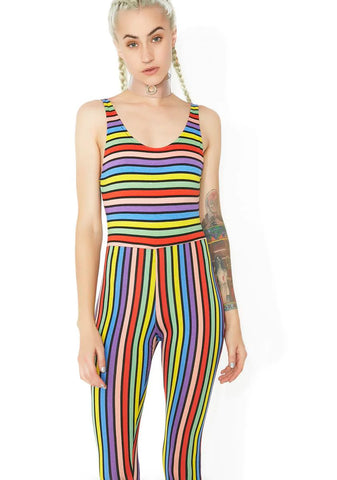 Over The Rainbow Striped Jumpsuit
