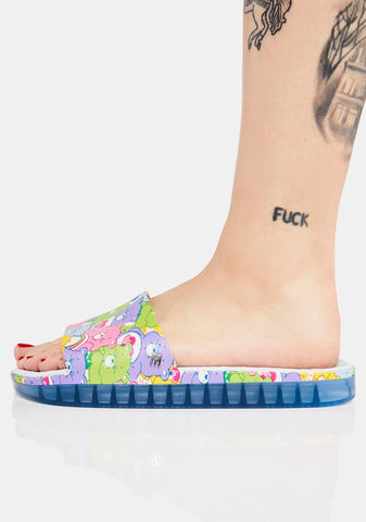 Blue Care Bears Beach Slide Sandals