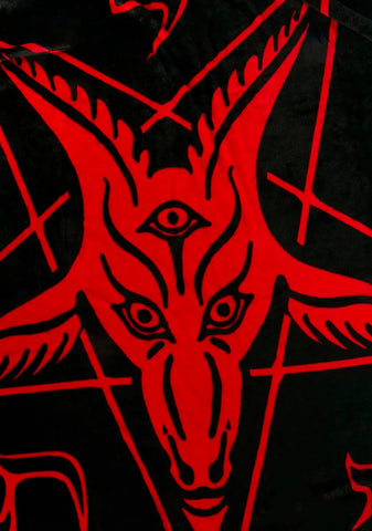 Satanic Circle Baphomet Throw Blanket