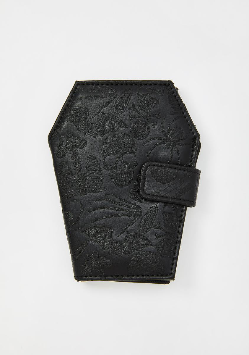 Embossed Skull Coffin Wallet