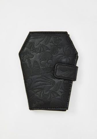 Embossed Skull Coffin Wallet