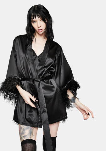 Naughty Nightmare Satin Robe
