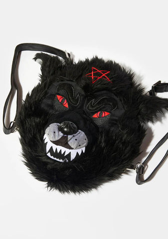 Wolfhead Plush Mini Backpack
