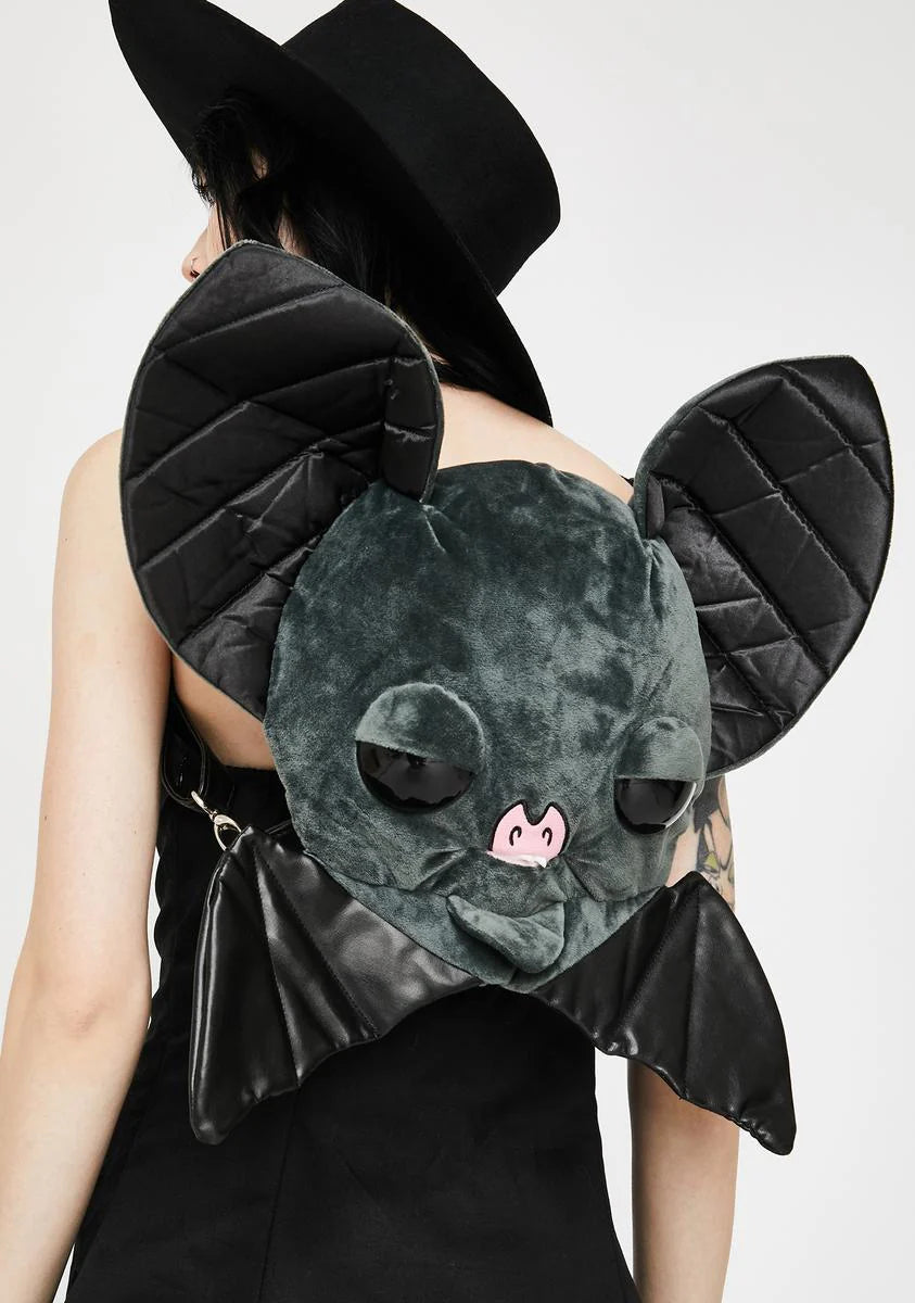 Sugarfueled Bat Black Plush Bag