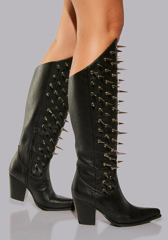 Wicked Memories Spiked Cowboy Boots