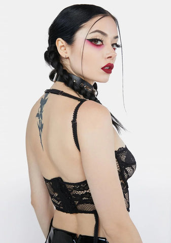 Shadow Catch My Attention Lace Corset Top